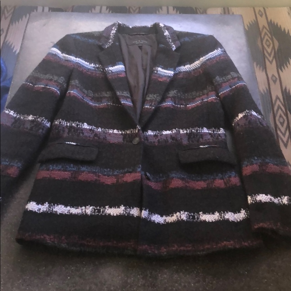 Rag and Bone multicolor knit blazer